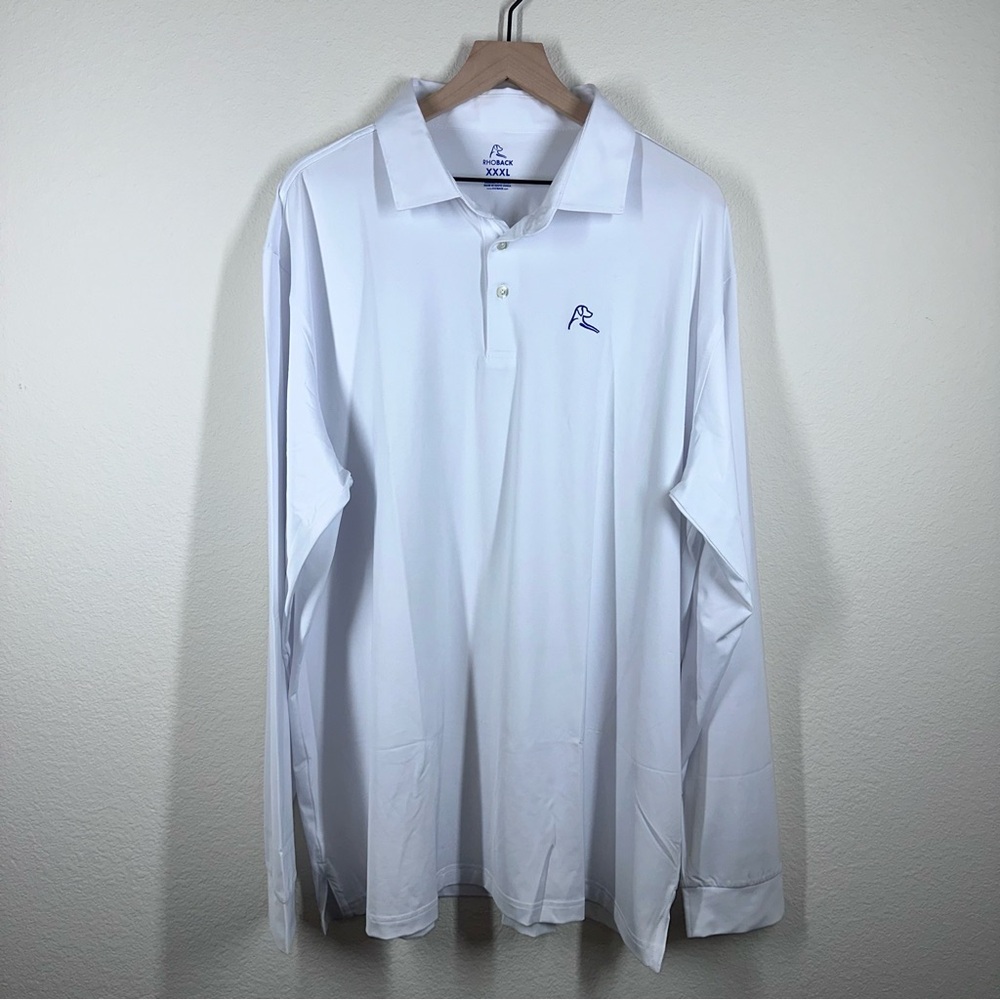 Rhoback Solid Performance Long Sleeve Polo 3xl Nw… - image 2
